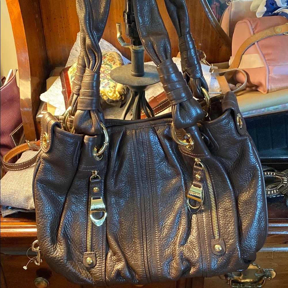b Makowsky brown Leather Women's Bag